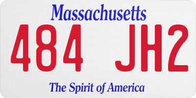 MA license plate 484JH2