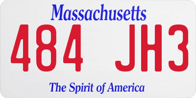 MA license plate 484JH3