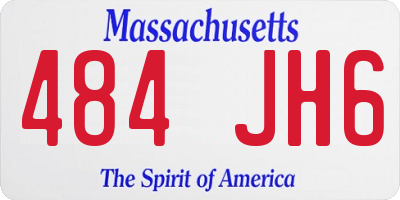 MA license plate 484JH6
