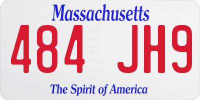 MA license plate 484JH9