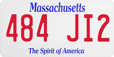 MA license plate 484JI2