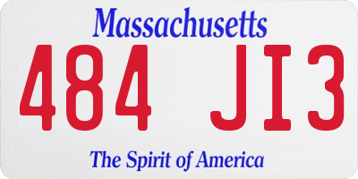 MA license plate 484JI3
