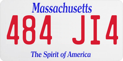 MA license plate 484JI4