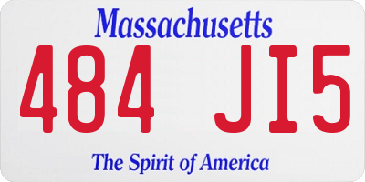 MA license plate 484JI5