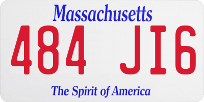 MA license plate 484JI6