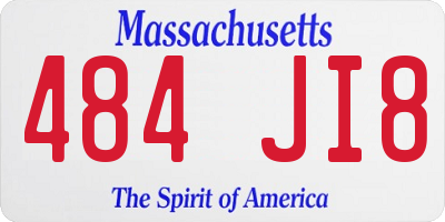 MA license plate 484JI8