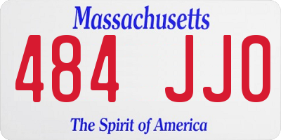 MA license plate 484JJ0