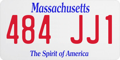 MA license plate 484JJ1