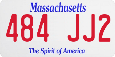 MA license plate 484JJ2