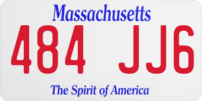 MA license plate 484JJ6
