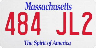 MA license plate 484JL2
