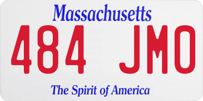 MA license plate 484JM0