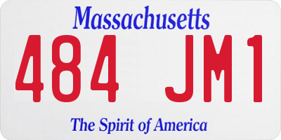 MA license plate 484JM1
