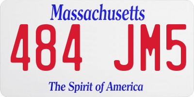 MA license plate 484JM5