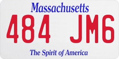 MA license plate 484JM6
