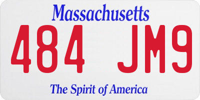 MA license plate 484JM9