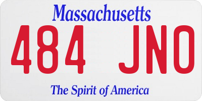 MA license plate 484JN0