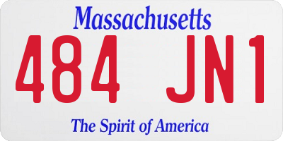 MA license plate 484JN1