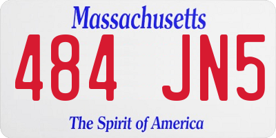 MA license plate 484JN5