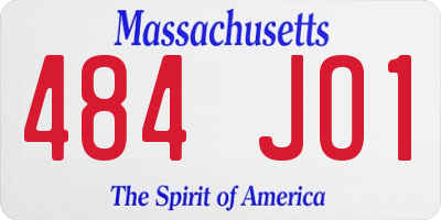 MA license plate 484JO1