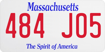 MA license plate 484JO5