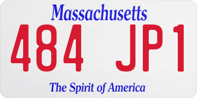 MA license plate 484JP1