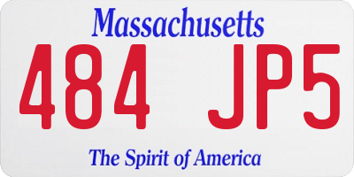 MA license plate 484JP5