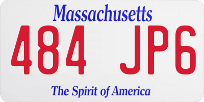 MA license plate 484JP6