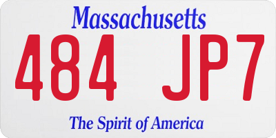 MA license plate 484JP7