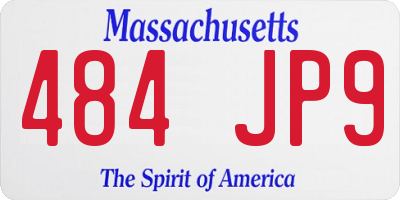 MA license plate 484JP9