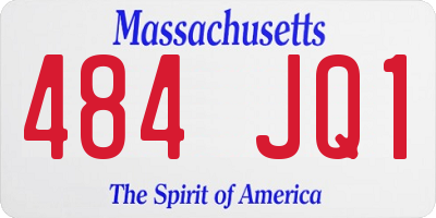MA license plate 484JQ1