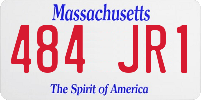 MA license plate 484JR1