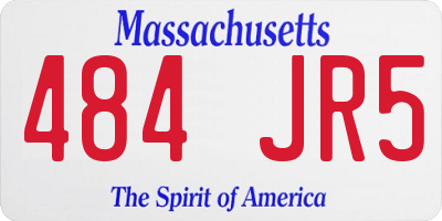 MA license plate 484JR5