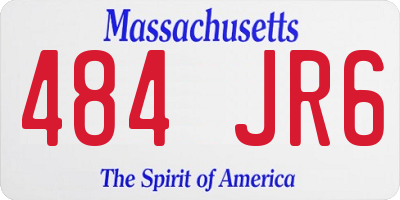 MA license plate 484JR6