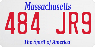 MA license plate 484JR9