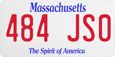 MA license plate 484JS0