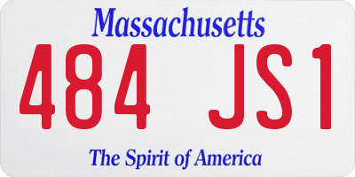 MA license plate 484JS1