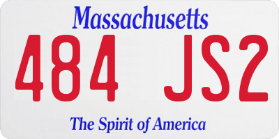 MA license plate 484JS2