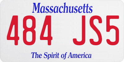 MA license plate 484JS5