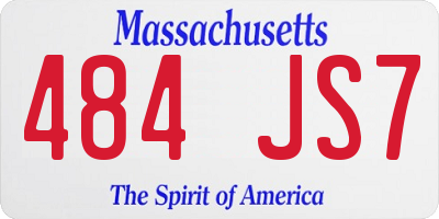 MA license plate 484JS7