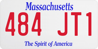 MA license plate 484JT1