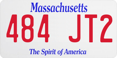 MA license plate 484JT2