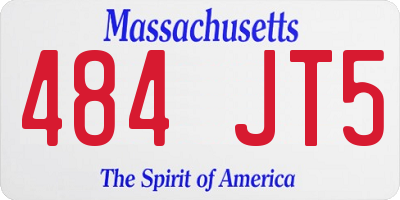 MA license plate 484JT5