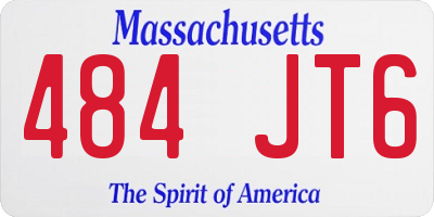 MA license plate 484JT6