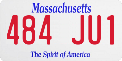 MA license plate 484JU1