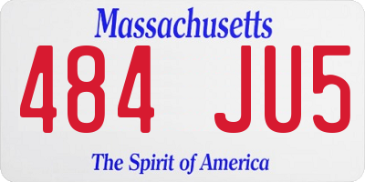 MA license plate 484JU5