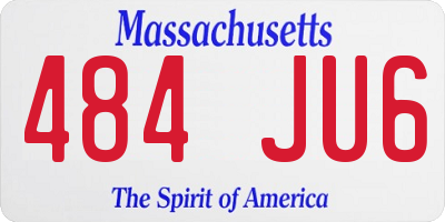 MA license plate 484JU6