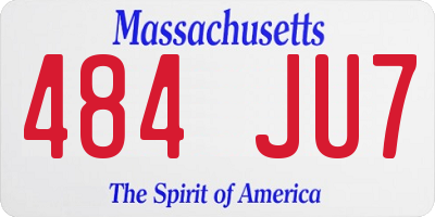 MA license plate 484JU7
