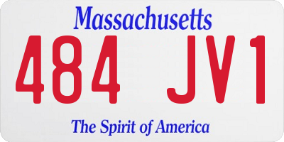 MA license plate 484JV1