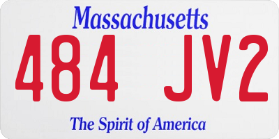 MA license plate 484JV2